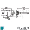 VADO Notion 2 Hole Basin Mixer Dimensions