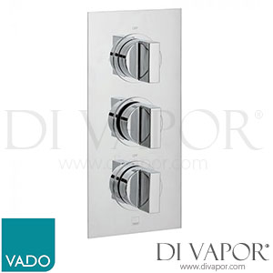 VADO NOT-128D/2-TRIM-C/P Trim Kit DX Notion 2 Outlet Trim 128D/2 Thermostatic Valve (CON-028D/2-BR) Spare Parts