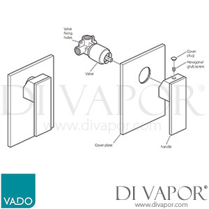 Vado NOT-145 Notion Wall Mounted Concealed Shower Mixer Spare Parts