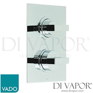 VADO NOT-148C-3/4-C/P Notion 1 Outlet 2 Handle Concealed Thermostatic Shower Valve