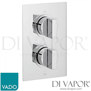 VADO NOT-148D/2-TRIM-C/P Trim Kit DX Notion 2 Outlet Trim 148D/2 Thermostatic Valve (CON-048D/2-BR) Spare Parts