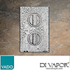 VADO NOT-148D/3-C/P DX Notion 3 Outlet, 2 Handle Concealed Thermostatic Valve with Rectangular BackP