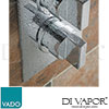VADO NOT-148D/3-C/P DX Notion 3 Outlet, 2 Handle Concealed Thermostatic Valve with Rectangular BackP