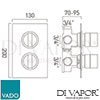 VADO NOT 148D3 TRIM CP Spare Parts Diagram