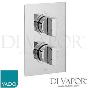 VADO NOT-148D/3-TRIM-C/P Trim Kit DX Notion 3 Outlet Trim 148D/3 Thermostatic Valve (CON-048D/3-BR) Spare Parts