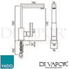 VADO NOT-150S-C/P Notion Mono Sink Mixer Single Lever Spare Parts