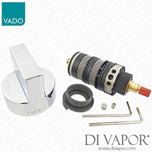 Vado NOT-RETROFIT/B Thermostatic Cartridge, Handle and Thermostop Ring for Notion not-148b Valves