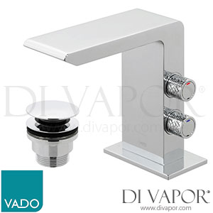 VADO OMI-100/CC-C/P Omika Mono Basin Mixer with Universal Waste Spare Parts