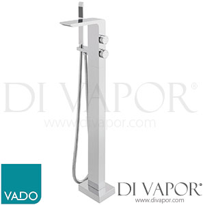 VADO OMI-133-C/P Omika Floor Standing Bath Shower Mixer with Shower Kit Spare Parts