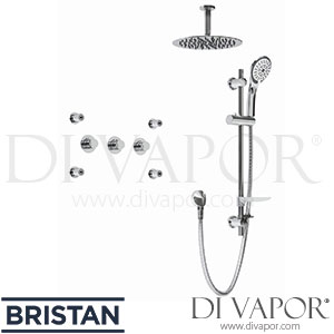 Bristan ORB SHWR PK Orb Shower Valve with Fixed Head, Kit and Body Jets Spare Parts