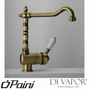 Paini 64F3588ANTIA One Tap Hole Baroq Bronze Side Lever Mono Tap Compatible Cartridge - PA1120