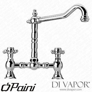 Paini LECR215IA Two Tap Hole Baroc Bridge Chrome Mixer Hot Compatible Cartridge - PA1132