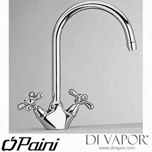 Paini 08CR578ELIA Monaco Chrome Cross Head Kitchen Mixer Tap Hot Compatible Cartridge - PA1282