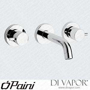 Paini 78CR207UK Cox 3 Hole Wall Mounted Basin Set Chrome Tap Cold Compatible Cartridge - PA1511