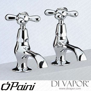 Paini ROCR200 Georgian Basin Taps (Pair) Chrome Cold Compatible Cartridge - PA1561