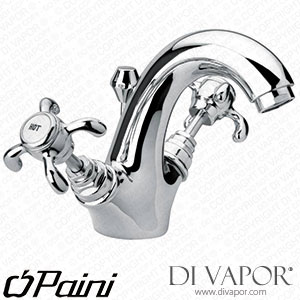 Paini 87CR243 Ornellaia Basin Tap C/W Pop Up Waste (Chrome) Hot Compatible Cartridge - PA1642