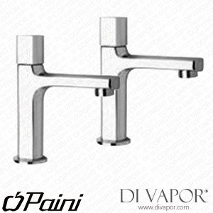 Paini 86CR202UK Ovo Bath Taps (Pair) (Chrome) Hot Compatible Cartridge - PA1682
