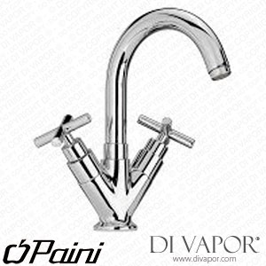 Paini 79CR250UK Tubos Basin Mixer C/W Pop Up Waste Tap Hot Compatible Cartridge - PA1752