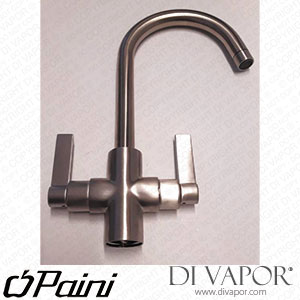 Paini 78PW4906LUK Cox Cruciform Paddle Lever Monobloc 6L (Brushed) Tap Cold Compatible Cartridge - PA1911