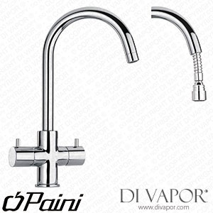 Paini 78CR491F4UK Cox Cruciform Mono Pull-Out Spray (Chrome) Tap Cold Compatible Cartridge - PA1951