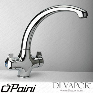 Paini 64CR553 One Tap Hole Hi Tech Quarter Turn Monobloc (Chrome) Kitchen Tap Hot Compatible Cartridge - PA2022