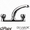 Paini TPCR569E7PDK Two Tap Hole Deck Sink Mixer (Chrome) Kitchen Tap Hot Compatible Cartridge - PA2032
