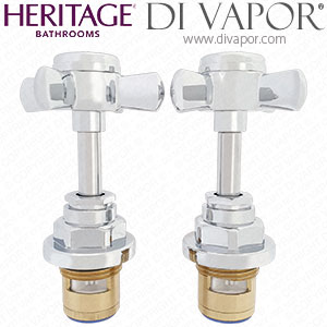Heritage Bathrooms Traditional Bath Tap Cartridge Assembly - 3/4 Inch Hot & Cold Pair - PA23898Z66