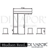 Hudson Reed Designer Kubix Bath Shower Mixer Dimensions