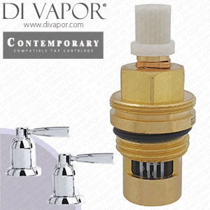 Perrin & Rowe 3052 Contemporary Pair 1/2 Lever Deck Valves Clockwise Turn to Open Compatible Cartridge - PAR305212