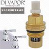 Perrin & Rowe 3052 Contemporary Pair 1/2 Lever Deck Valves Clockwise Turn to Open Compatible Cartridge - PAR305212