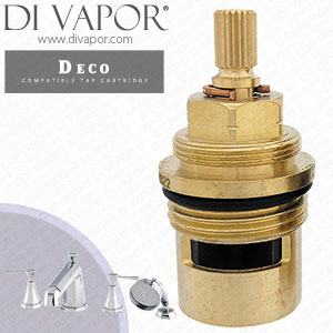 Perrin & Rowe 3148 Deco Four-Hole Bath-Shower Mixer with Lever Handles Hot Compatible Cartridge - PAR314812