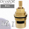 Perrin & Rowe 3159 Deco Three-Hole Deck-Mounted Bath Filler with Crosstop Hot Compatible Cartridge - PAR315912
