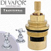 Perrin & Rowe 3236 Traditional Pair 3/4 Crosstop Deck Valves Anti-Clockwise Turn to Open Compatible Cartridge - PAR323611