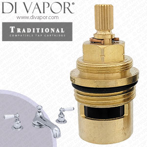 Perrin & Rowe 3258 Traditional Three-Hole Bath Set with Lever Handles Hot Compatible Cartridge - PAR325812
