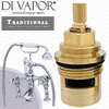 Perrin & Rowe 3506 Traditional Deck-Mounted Bath Filler Tap with Crosstop Hot & Cold Compatible Cartridges - PAR350612