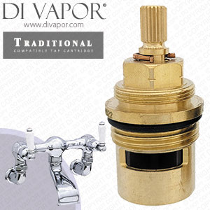 Perrin & Rowe 3515 Traditional Wall-Mounted Bath Filler with Lever Handles Hot Compatible Cartridge - PAR351512