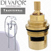 Perrin & Rowe 3520 Traditional Floorstanding Bath Shower Mixer with Lever Hot & Cold Compatible Cartridges - PAR352012