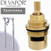 Perrin & Rowe 3525 Traditional Floorstanding Bath Filler with Lever Handles Hot & Cold Compatible Cartridges - PAR352512
