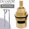 Perrin & Rowe 3526 Traditional Floorstanding Bath Filler with Crosstop Handles Hot & Cold Compatible Cartridges - PAR352612