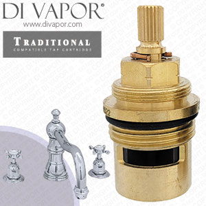 Perrin & Rowe 3756 Traditional Three-Hole Bath Mixer Tap Hot & Cold Compatible Cartridges - PAR375612