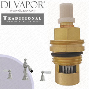Perrin & Rowe 3765 Traditional Three Hole Bidet Mixer Tap Anti-Clockwise Turn to Open Compatible Cartridge - PAR376511