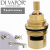 Perrin & Rowe 3801 Traditional Three-Hole Wall-Mounted Bath Filler Hot & Cold Compatible Cartridges - PAR380112