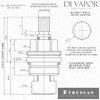 Perrin & Rowe Etruscan with Rinse 4350 Tap Cartridge Diagram