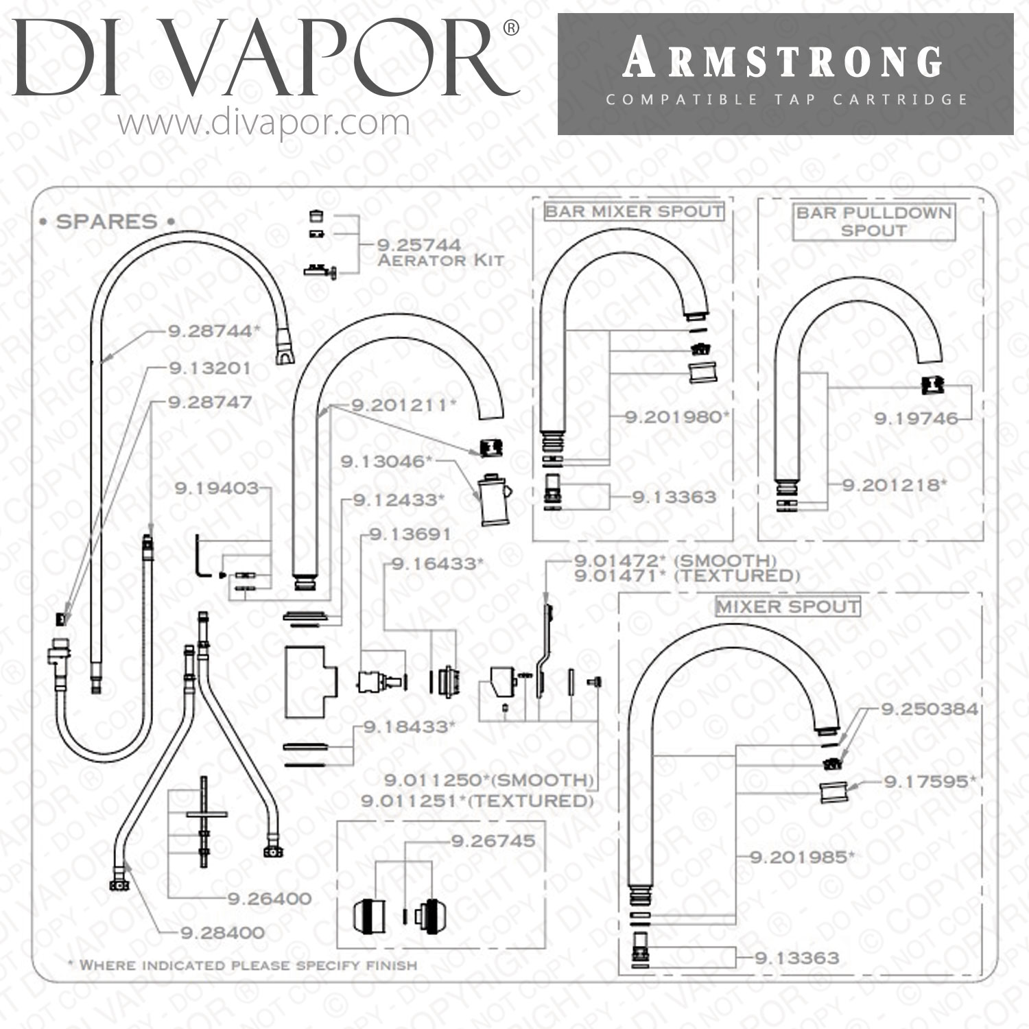 Perrin & Rowe 4512HS Armstrong Single Lever Mixer Tap with Smooth