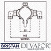 Bristan 1901 Concealed Traditional Oval Shower Valve - Chrome