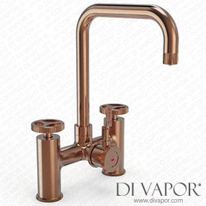 Ellsi PDT-000254-215-52 3 in 1 Industrial Bridge Hot Water Kitchen Sink Mixer Brushed Copper Spare Parts