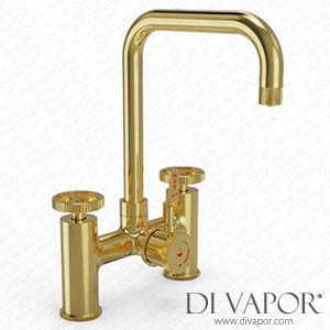 Ellsi PDT-000256-215-52 3 in 1 Industrial Bridge Hot Water Kitchen Sink Mixer Brushed Brass Spare Parts