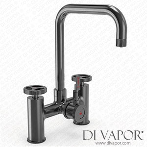 Ellsi PDT-000257-215-52 3 in 1 Industrial Bridge Hot Water Kitchen Sink Mixer Gun Metal Spare Parts