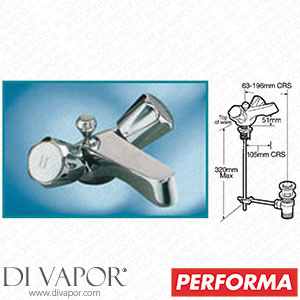 Pegler Yorkshire Performa 444002 Polo P565 Monobloc Tap with Pop-Up Waste Spare Parts