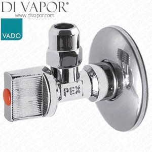 Vado Plumbex PEX-234-C/P 1/2 Inch x 3/8 Inch Quarter Turn Angle Valve Chrome